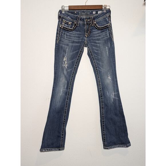 Miss Me Women's Bootcut Jeans Size 25 JPS5014-17 Blue Used - Picture 1 of 9